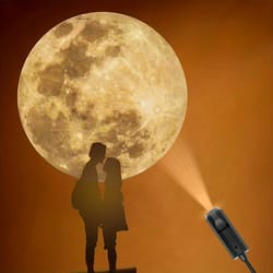 usb planet projection night light, earth & moon ceiling atmosphere lamp for kids bedroom wall decor