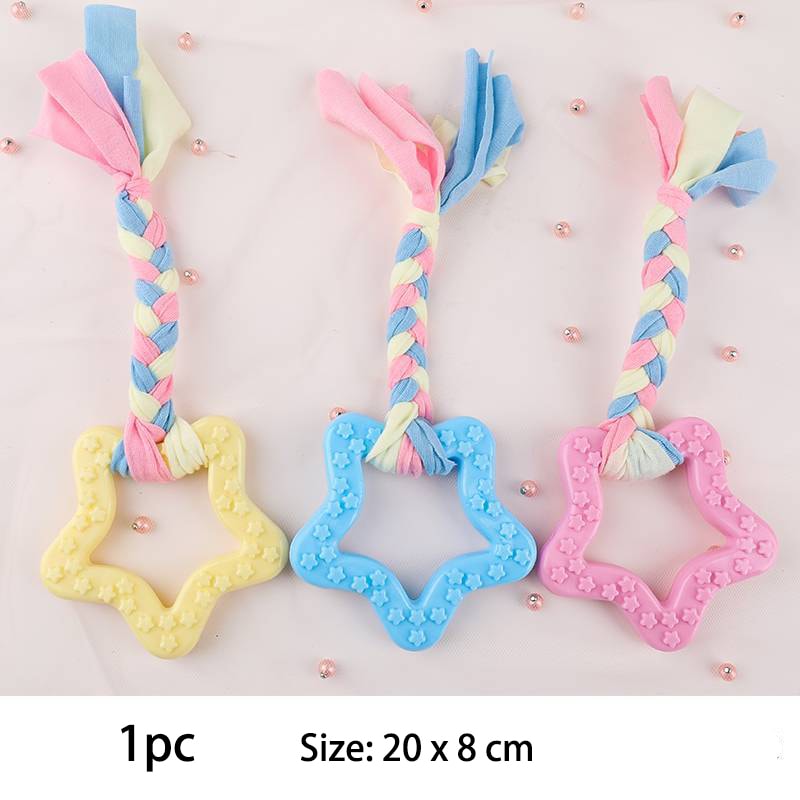 Durable Dog Chew Toys For Small Breeds TPR Knot Teething Puppy Toys For Teeth Cleaning Boredom Rel 9