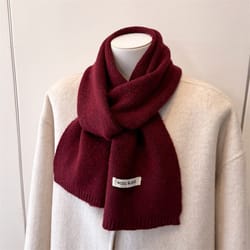 luxury winter scarf for women, soft knitted scarf, warm solid color wraps, simple shawls and neckerchiefs