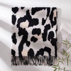 new personalised imitation cashmere scarf, soft warm shawl, black cow pattern fashion scarf for students and couples