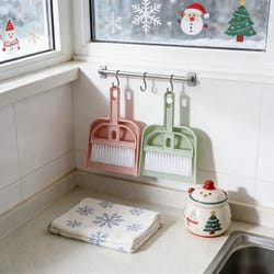 cozy home christmas gift mini desk broom and dustpan set, desktop cleaning tool, stocking stuffers