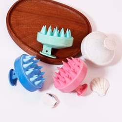 silicone scalp massage comb, hair wash brush, soft body massage brush, beauty and hairdressing tool for real hair wigs