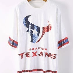 blue game day women sequin shirt, summer dress for women, stylish female casual top