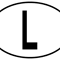 L Luxembourg Country Code Oval Sticker Self Adhesive Vinyl Luxembourg euro - C1480.png
