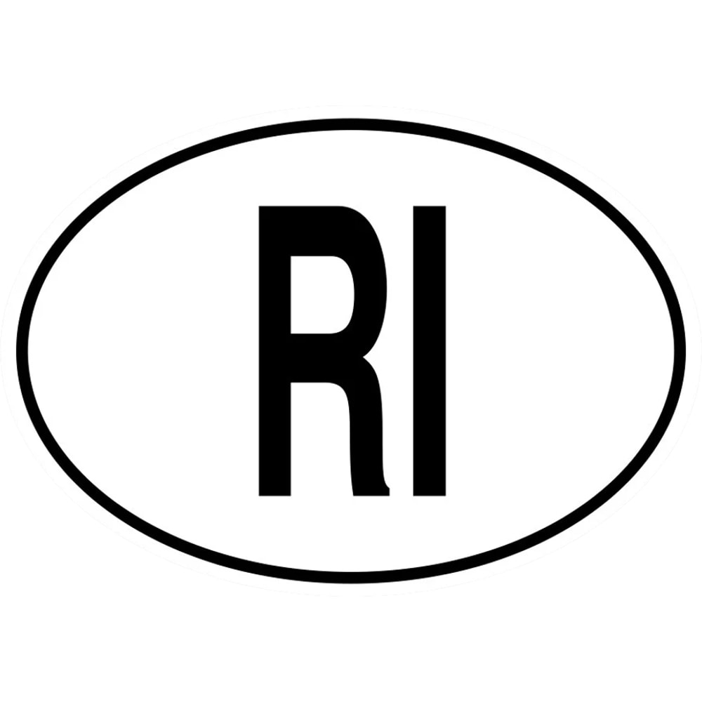 RI Indonesia Country Code Oval Sticker Self Adhesive Vinyl Indonesian euro - C1455.png