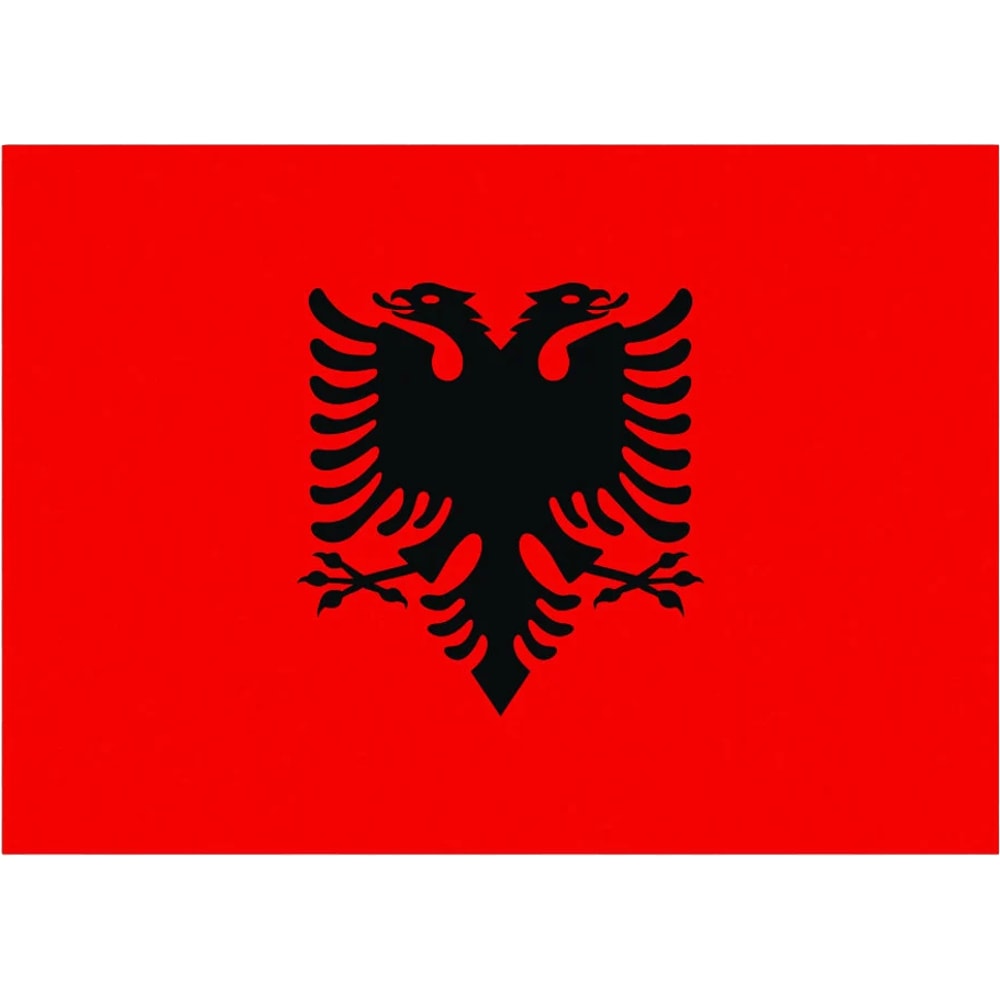 Albanian Flag Sticker Self Adhesive Vinyl Albania ALB AL - C1300.png