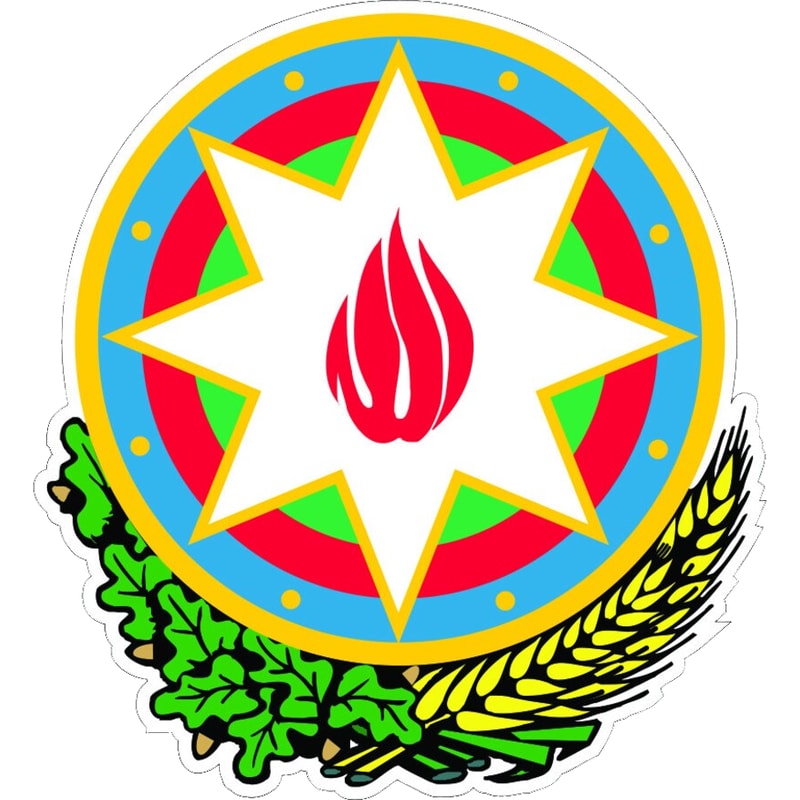Azerbaijani Emblem Sticker Self Adhesive Vinyl Azerbaijan flag AZE AZ - C2628.png