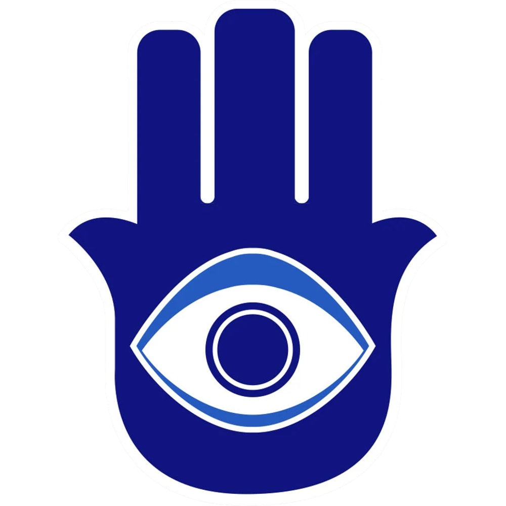 Hamsa Hand Amulet Sticker Self Adhesive Vinyl evil eye - C724.png