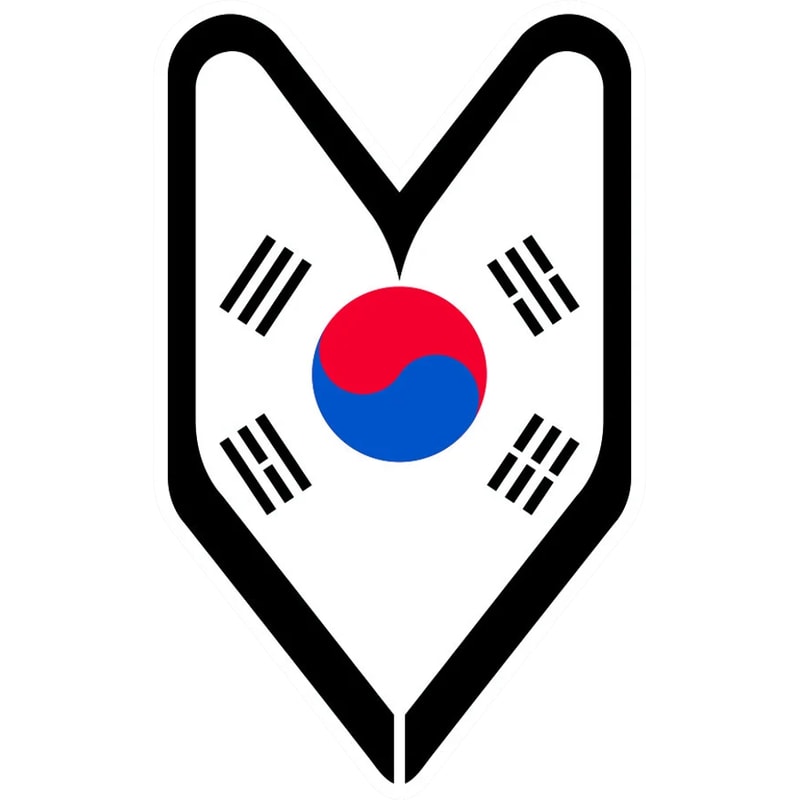 Korean Driver Badge Sticker Self Adhesive Vinyl wakaba leaf soshinoya south korea - C039.png