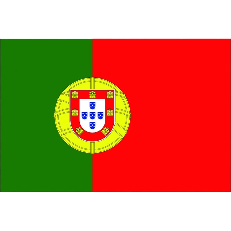 Portuguese Flag Sticker Self Adhesive Vinyl Portugal PRT PT - C2229.png