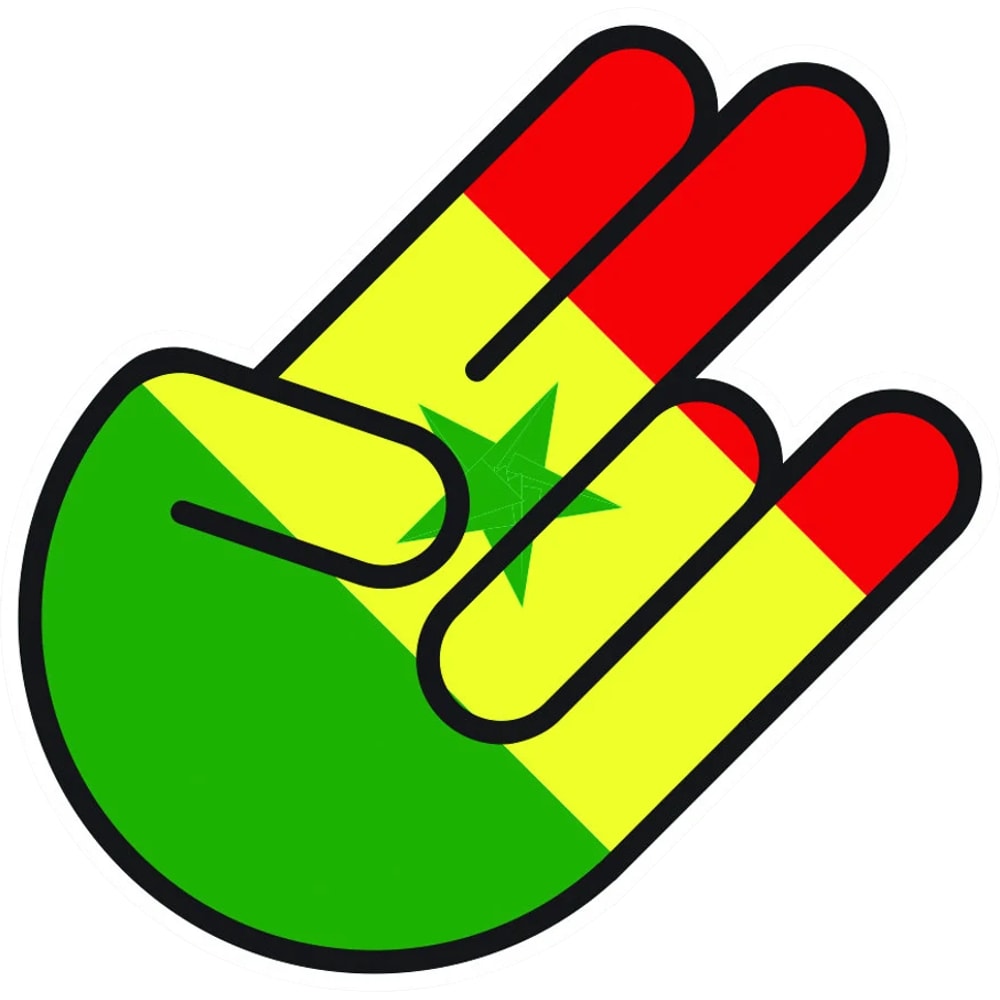 Senegalese Shocker Sticker Self Adhesive Vinyl Senegal SEN SN - C2263.png