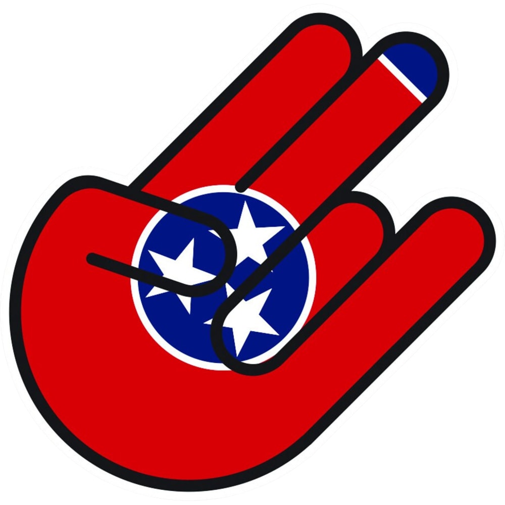 Tennessee Shocker Sticker Self Adhesive Vinyl tennessean TN - C2596.png