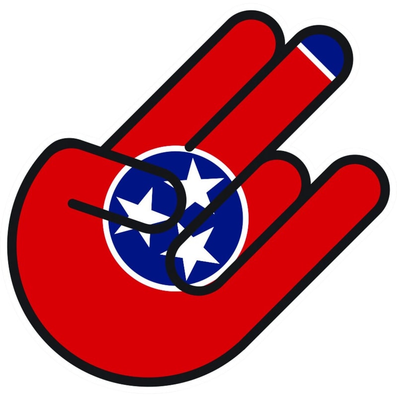 Tennessee Shocker Sticker Self Adhesive Vinyl tennessean TN - C2596.png