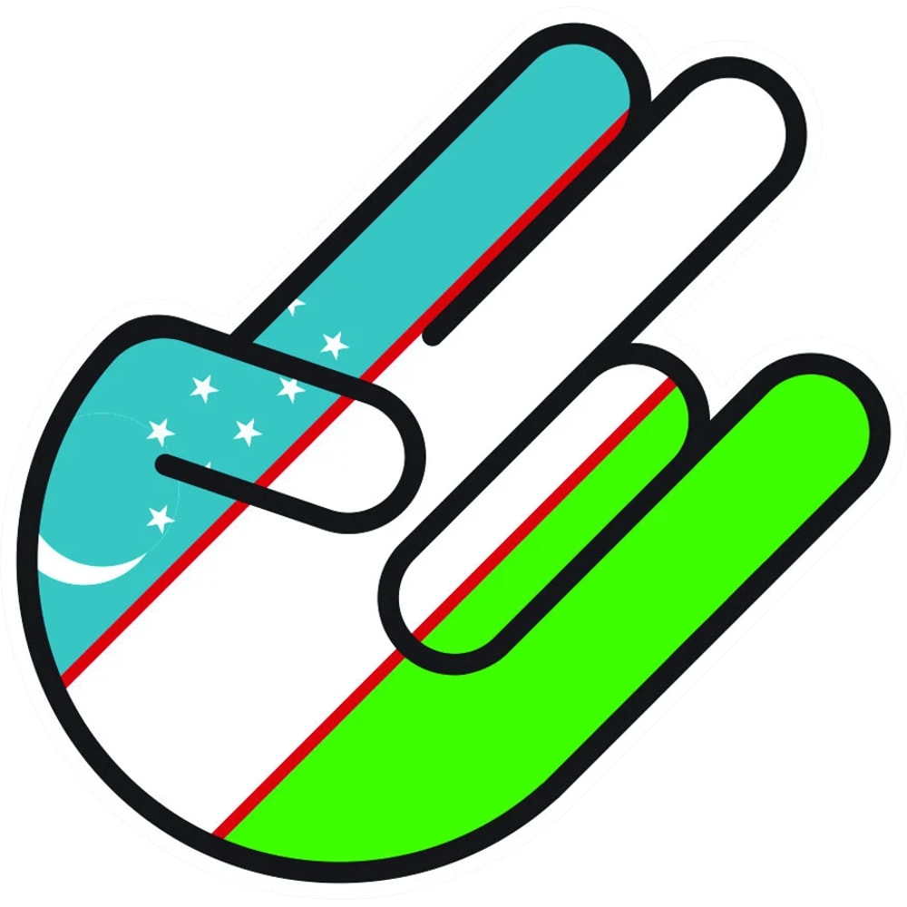Uzbek Shocker Sticker Self Adhesive Vinyl Uzbekistan UZB UZ - C2423.png