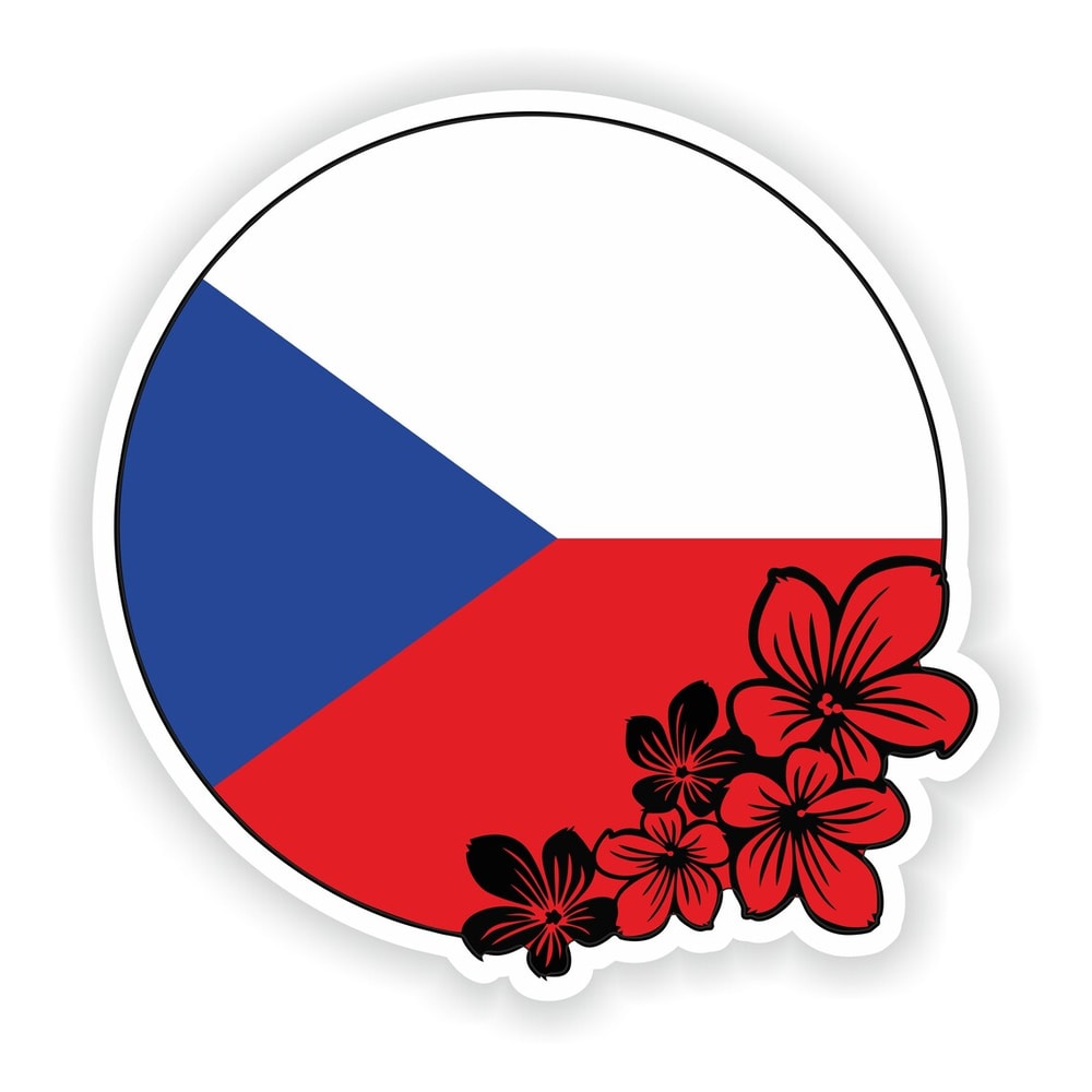Czech Republic Sticker Round Flag for Laptop Book Fridge Guitar Motorcycle Helmet ToolBox Door PC Boat.jpg