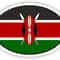 Kenya Oval Sticker With Flag For Bumper Laptop Book Fridge Motorcycle Helmet Door Tool Box Locker P 0