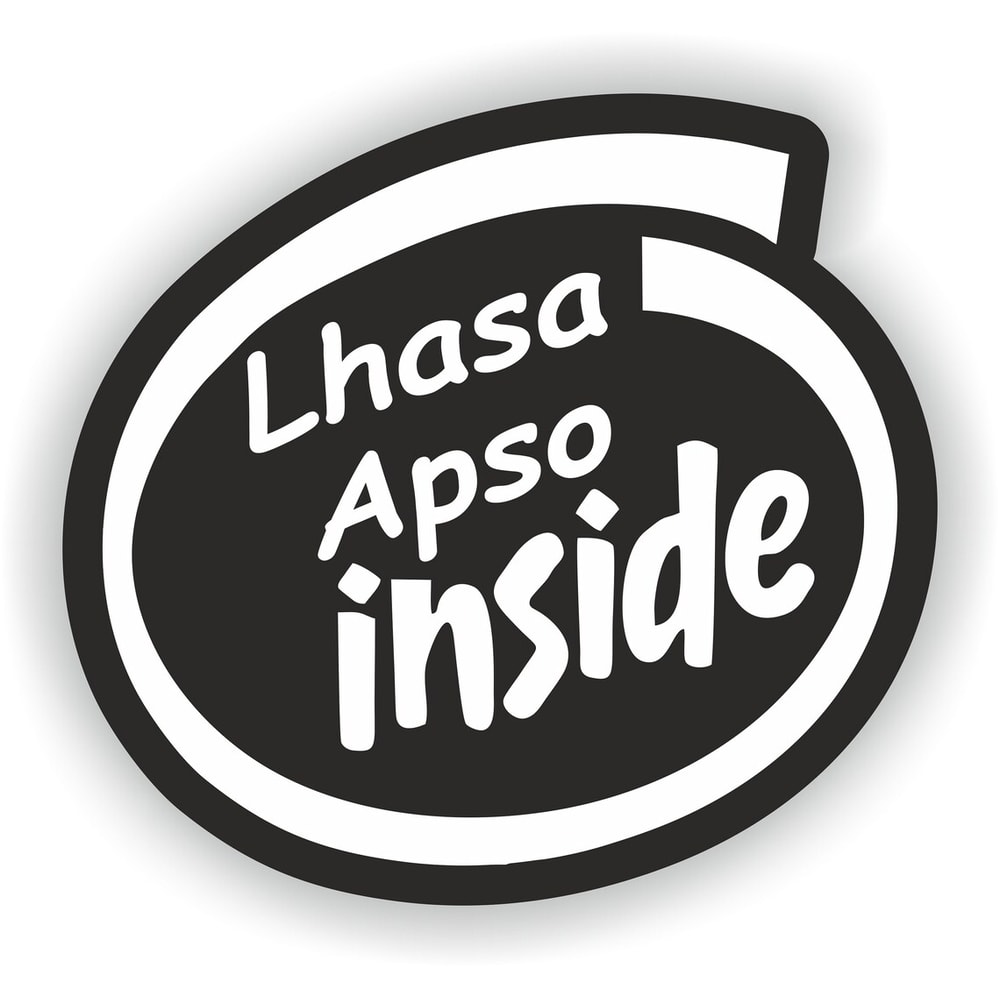 Lhasa Apso Inside Dog Sticker For Laptop Book Fridge Guitar Motorcycle Helmet ToolBox Door PC Boat 0