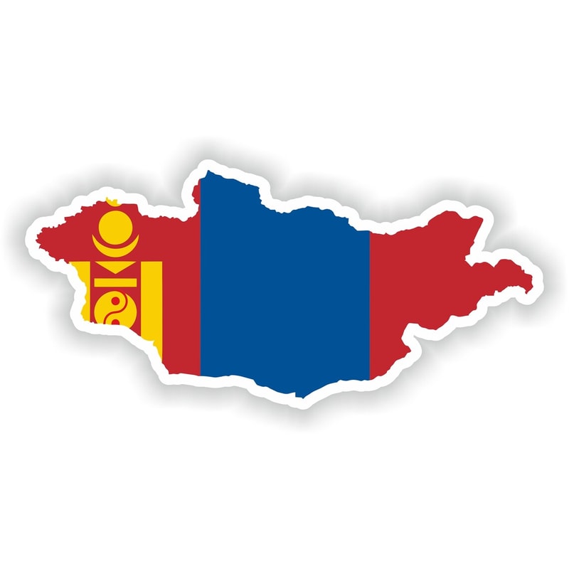 Mongolia Map Flag Silhouette Sticker For Laptop Book Fridge Guitar Motorcycle Helmet ToolBox Door P 0