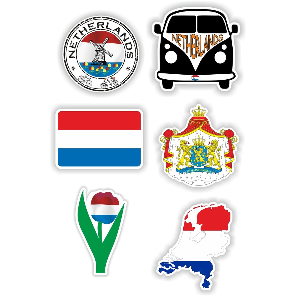 Netherlands Set Of Stickers For Laptop Book Water Bottle Fridge Guitar Motorcycle Helmet ToolBox Do 0