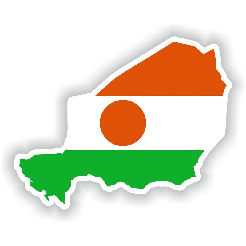 Niger Map Sticker Flag For Laptop Book Fridge Guitar Motorcycle Helmet ToolBox Door PC Boat 0
