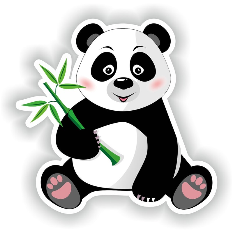 Panda Bear 01 Vinyl Sticker 0