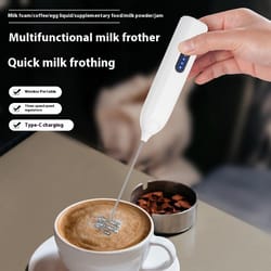 milk frother coffee foamer, wireless electric whisk, hot chocolate mini mixer for latte, cappuccino