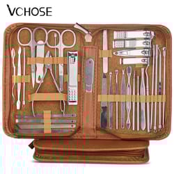 professional nail scissors grooming kit stainless steel manicure set, pedicure kit, beauty tools cutters nail care