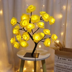 fairy desk night light, rose flower tree table lamp, usb operated, valentine wedding christmas decoration gifts