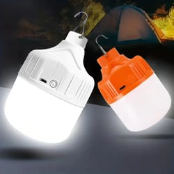 portable led 3 modes outdoor lamp, usb rechargeable camping light bulb, super bright night lighting, emergency fishing
