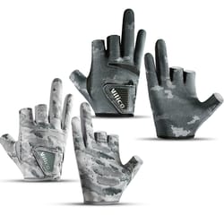 fishing gloves for men summer, three finger cut gloves, anti slip ice silk breathable thin, uv sunscreen protection