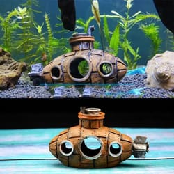 fish tank decorations, resin submarine ornaments, aquarium fish shrimp shelter cave