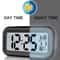 Battery Operated Digital Alarm Clock With Indoor Temperature Light Sensor Backlight Display For Bed 1