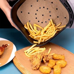 non-stick air fryer parchment paper liners, square disposable baking paper accessories