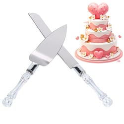 stainless steel cake shovel set, pie spatula & cutter for weddings, birthdays, anniversaries, and parties
