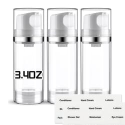 cosmetic container lotion dispenser travel pump bottles, labels for toiletries