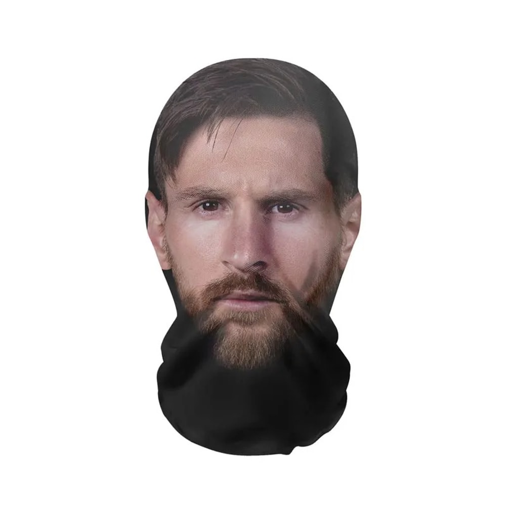 Breathable Cosplay Head Cover, Printed Celebrity Face Mask, Funny Ball Game Star Pattern, Halloween/Party Props