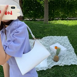 yogodlns quilted texture small square bag, thick chains underarm shoulder bag