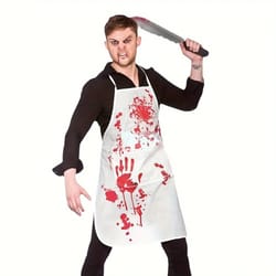 halloween blood splatter apron for adults, costume for bar, haunted house, or party – made of polyester
