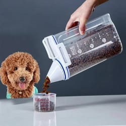 premium pet food storage container airtight seal, durable & stylish design for dogs and cats, easy to clean, large cap