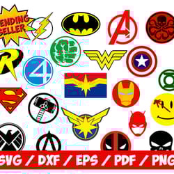 superhero logo svg, super hero logo svg, superhero characters, marvel svg, avengers, superhero cricut, cut file