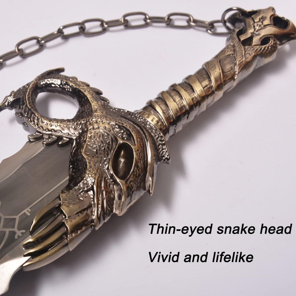 Godofwarcosplaypropweaponkratos chaosblademadeofmetalonesetoftwo badesofchaoswith