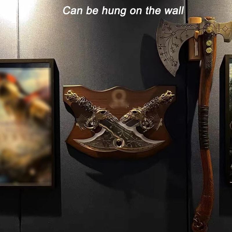 Godofwarcosplaypropweaponkratos chaosblademadeofmetalonesetoftwo badesofchaoswith