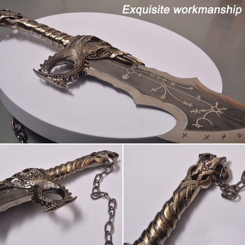 Godofwarcosplaypropweaponkratos chaosblademadeofmetalonesetoftwo badesofchaoswith