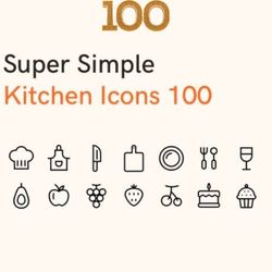 Super Simple Kitchen Icons 100