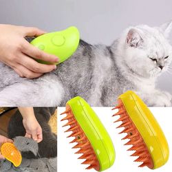 Cat Steam Brush Electric Spray Water Spray Kitten Pet Comb Soft Silicone Depilation Cats Bath Hair Brush Grooming Suppli