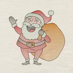 santa embroidery design 3 sizes reading pillow-instant d0wnl0ad