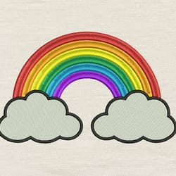 rainbow embroidery design 3 sizes-instant d0wnl0ad