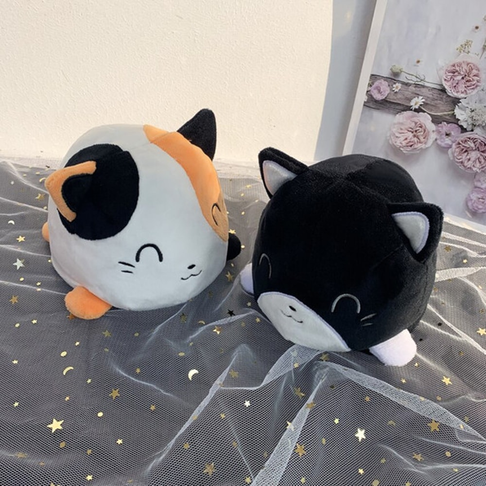 Super Cute Reversible Cartoon Cat Plushie 4
