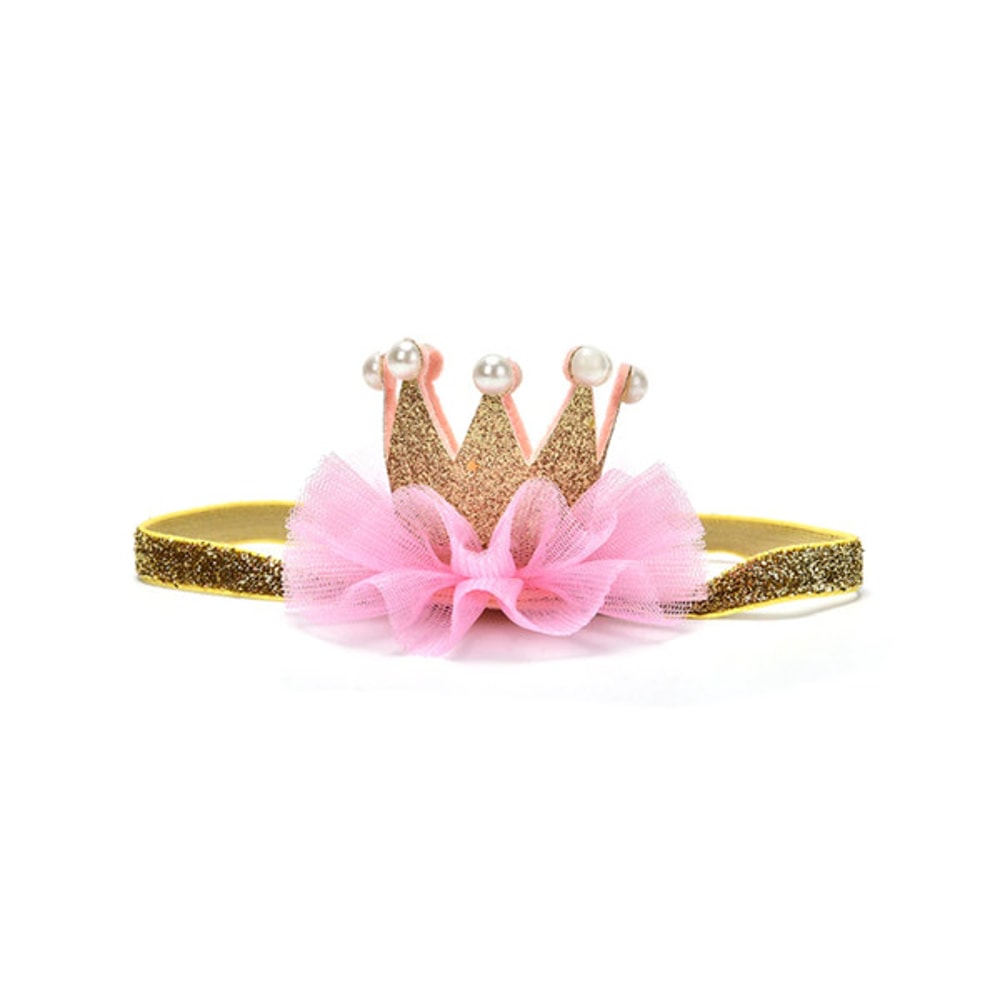 Soft Baby Crown Headbands Golden