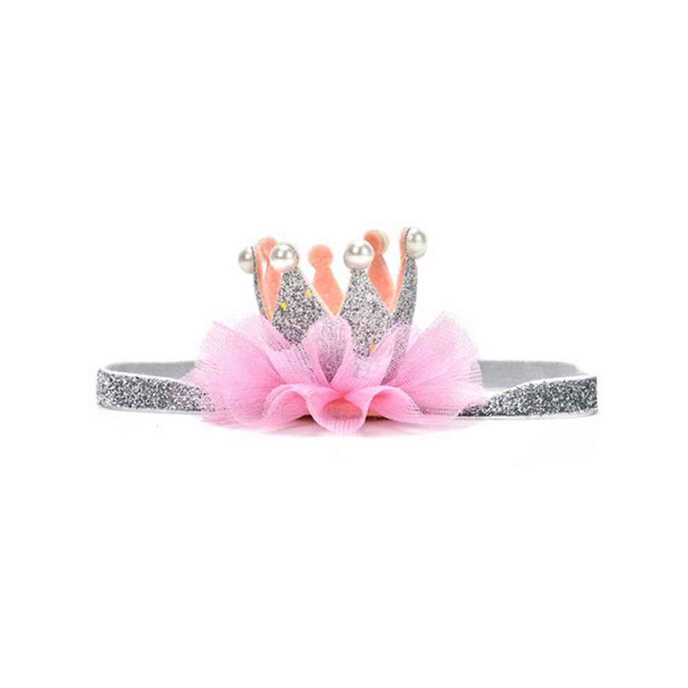 Soft Baby Crown Headbands Silver